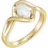 14K Yellow Opal Freeform Ring - 71935601P photo