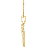 14K Yellow 1 CTW Diamond Heart 18 Necklace - 67533105P photo 2