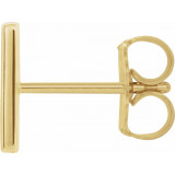 14K Yellow Single Initial M Earring - 86800174P photo 2