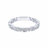 Gabriel & Co. 14k White Gold Diamond Stackable Ladies' Ring photo