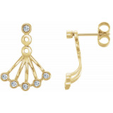 14K Yellow 1/6 CTW Diamond Earrings - 65234360001P photo