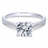 Gabriel & Co. 14k White Gold Contemporary Straight Engagement Ring - ER7224W44JJ photo