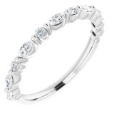 14K White 3/8 CTW Diamond Anniversary Band - 123502600P photo