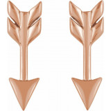 14K Rose Arrow Earrings - 65238960002P photo 2