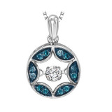 Gems One Silver (SLV 995) & Diamonds Stunning Neckwear Pendant - 1/3 ctw - ROL1055-SSDBL photo