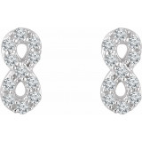 14K White 1/6 CTW Diamond Infinity Earrings - 65277360002P photo 2