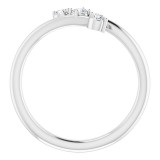 14K White 1/5 CTW Diamond Three-Stone Bypass Ring - 123822600P photo 2