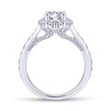 Gabriel & Co. 14k White Gold Entwined Halo Engagement Ring - ER12840R4W44JJ photo 2