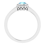 14K White Aquamarine March Birthstone Ring - 651609106P photo 2
