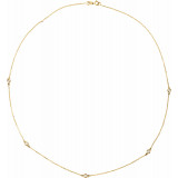 14K Yellow 3/4 CTW Diamond 5-Station 18 Necklace - 6857760013P photo