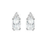 Gems One 10Kt White Gold Diamond (1/20Ctw) & White Topaz (5/8 Ctw) Earring - FE4022-1WDWT photo