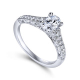 Gabriel & Co. 14k White Gold Victorian Straight Engagement Ring - ER8805W44JJ photo 3