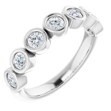 14K White 3/4 CTW Diamond Anniversary Band - 1229686017P photo