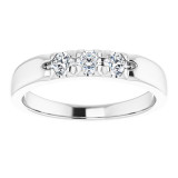 14K White 1/3 CTW Diamond French-Set Anniversary Band - 124030603P photo 3