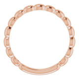 14K Rose Stackable Bead Ring - 51636103P photo 2
