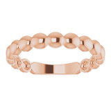 14K Rose Stackable Bead Ring - 51636103P photo 3