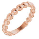 14K Rose Stackable Bead Ring - 51636103P photo