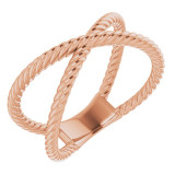 14K Rose Criss-Cross Rope Ring - 51737103P photo