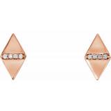 14K Rose .025 CTW Diamond Geometric Earrings - 86489602P photo 2