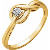 14K Yellow .04 CT Diamond Ring - 65204060002P photo