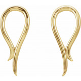 14K Yellow Freeform Earrings - 87069601P photo 2