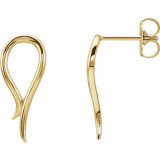 14K Yellow Freeform Earrings - 87069601P photo