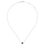 Gabriel & Co. 14k White Gold Lusso Color Gemstone & Diamond Necklace - NK4616W45AM photo 2