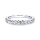 Gabriel & Co. 14k White Gold Contemporary Anniversary Wedding Band - WB12299R6W44JJ photo