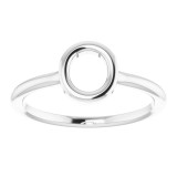 14K White Initial O Ring - 51895185P photo 3