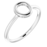 14K White Initial O Ring - 51895185P photo