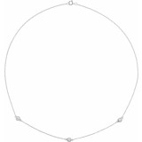 14K White 1/3 CTW Diamond 3-Station 18 Necklace - 6857760005P photo