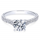 Gabriel & Co. 14k White Gold Contemporary Straight Engagement Ring - ER7225W44JJ photo