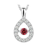 Gems One 14KT White Gold & Diamond Rhythm Of Love Neckwear Pendant  - 1/10 ctw - ROL1098-4WCR photo