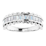 14K White 5/8 CTW Diamond Channel-Set Anniversary Band - 123694600P photo 3