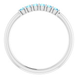 14K White Aquamarine Stackable Ring - 123288612P photo 2