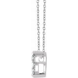 14K White 1/8 CTW Diamond 16-18 Necklace - 65266160000P photo 2