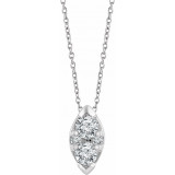 14K White 1/8 CTW Diamond 16-18 Necklace - 65266160000P photo