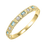Gems One 14Kt Yellow Gold Diamond (1/10Ctw) & Blue Topaz (1/6 Ctw) Ring - FR1224-4YD photo