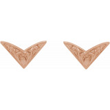 14K Rose Sculptural-Inspired Earrings - 86936602P photo 2