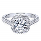 Gabriel & Co. 14k White Gold Contemporary Halo Engagement Ring - ER10288W44JJ photo