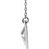 14K White Pyramid 16-18 Necklace - 86671600P photo 2