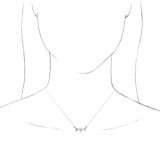 14K White Pyramid 16-18 Necklace - 86671600P photo 3