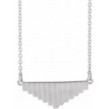 14K White 18 Geometric Necklace - 86935605P photo