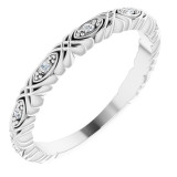 14K White .05 CTW Diamond Anniversary Band - 123190600P photo