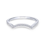 Gabriel & Co. 14k White Gold Contemporary Curved Wedding Band - WB7804W44JJ photo