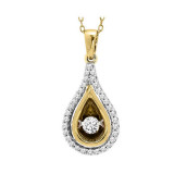 Gems One 14KT White & Yellow Gold & Diamond Rhythm Of Love Neckwear Pendant  - 1/4 ctw - ROL1231-4YWC photo