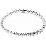 14K White 1 1/2 CTW Diamond Line 7.25 Bracelet - 6741160001P photo