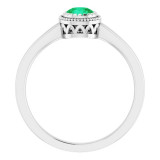 14K White Emerald May Birthstone Ring - 651609110P photo 2