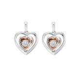 Gems One Silver (SLV 995) Pink & Diamonds Stunning Fashion Earrings - 1/5 ctw - ROL2224-SS1PD photo