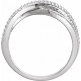 14K White .06 CTW Diamond Criss-Cross Ring - 65231460001P photo 2